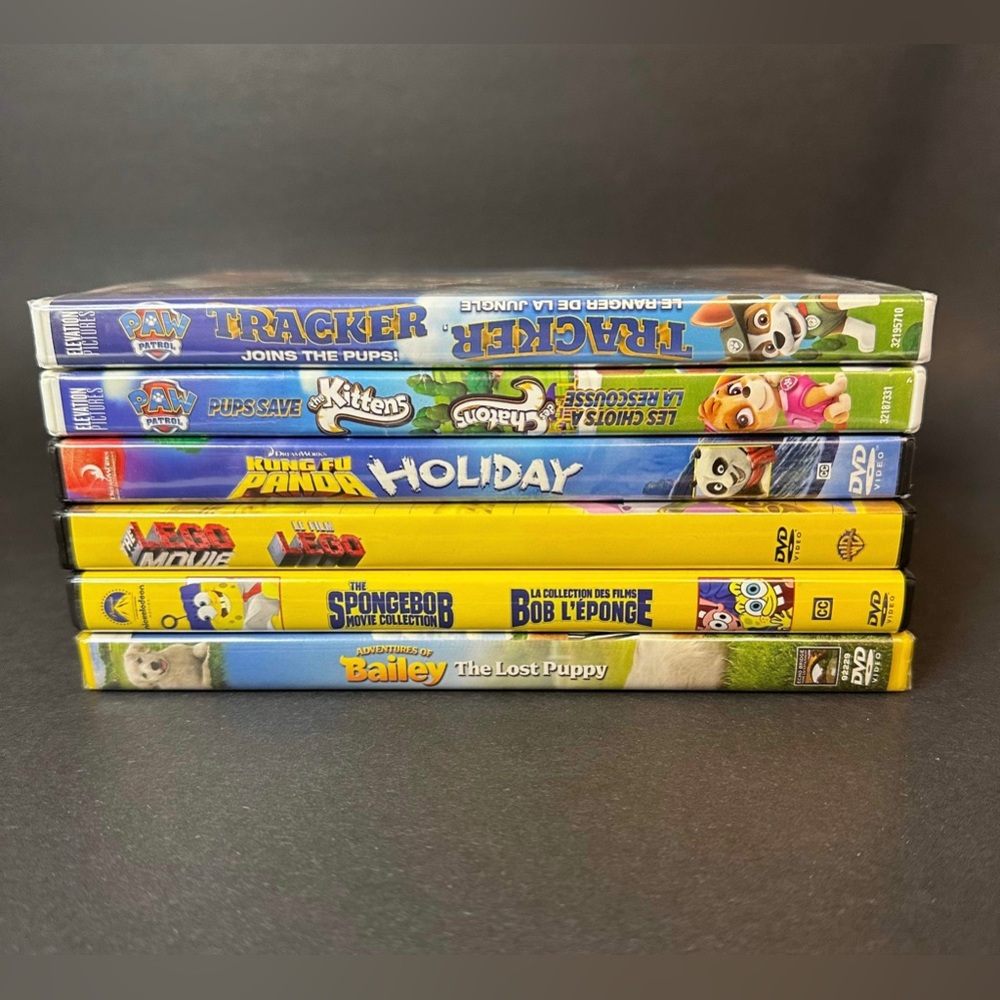 Kids Movie Bundle 6 DVD’s Paw Patrol Lego Kung Fu Panda